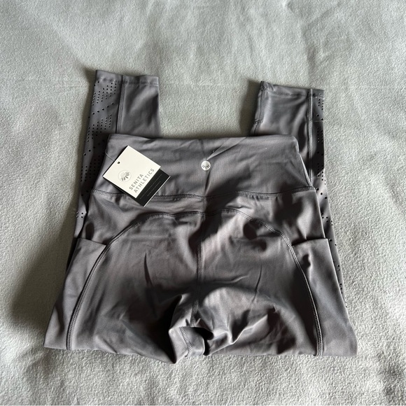 Senita Athletics Lux Denali Laser Cut Capris Gray S - Picture 9 of 9